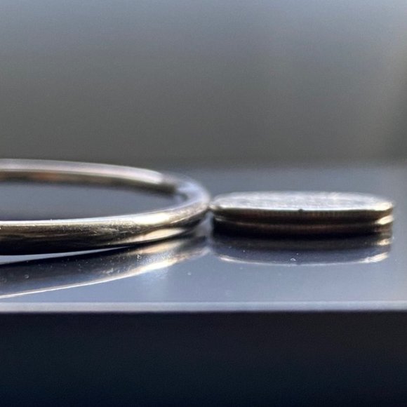 Vintage Mexico 925 Silver Flower Bangle Bracelet w/Pink Crystal Center - Picture 9 of 11